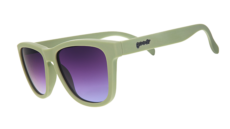 Dawn of A New Sage | green square sunglasses with gradient purple lenses | goodr OG sunglasses