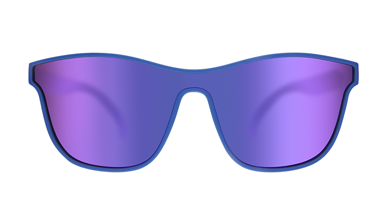 Best Dystopia Ever |Blue futuristic style sunglasses with purple lenses | goodr sunglasses