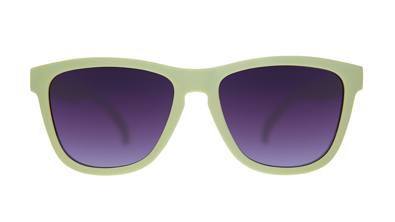 Dawn of A New Sage | green square sunglasses with gradient purple lenses | goodr OG sunglasses